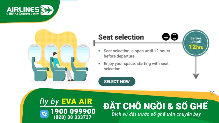 Chọn chỗ ngồi Eva Air