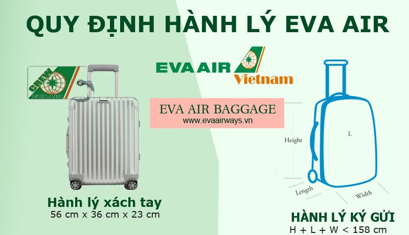 Quy định hành lý đầy đủ của Eva Air