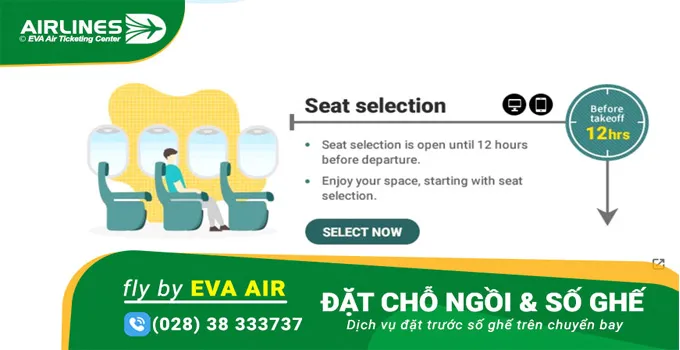 Chọn chỗ ngồi Eva Air