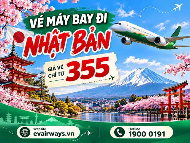 ve may bay di nhat ban