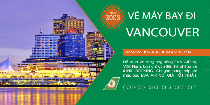 Vé máy bay Vancouver của Eva Air